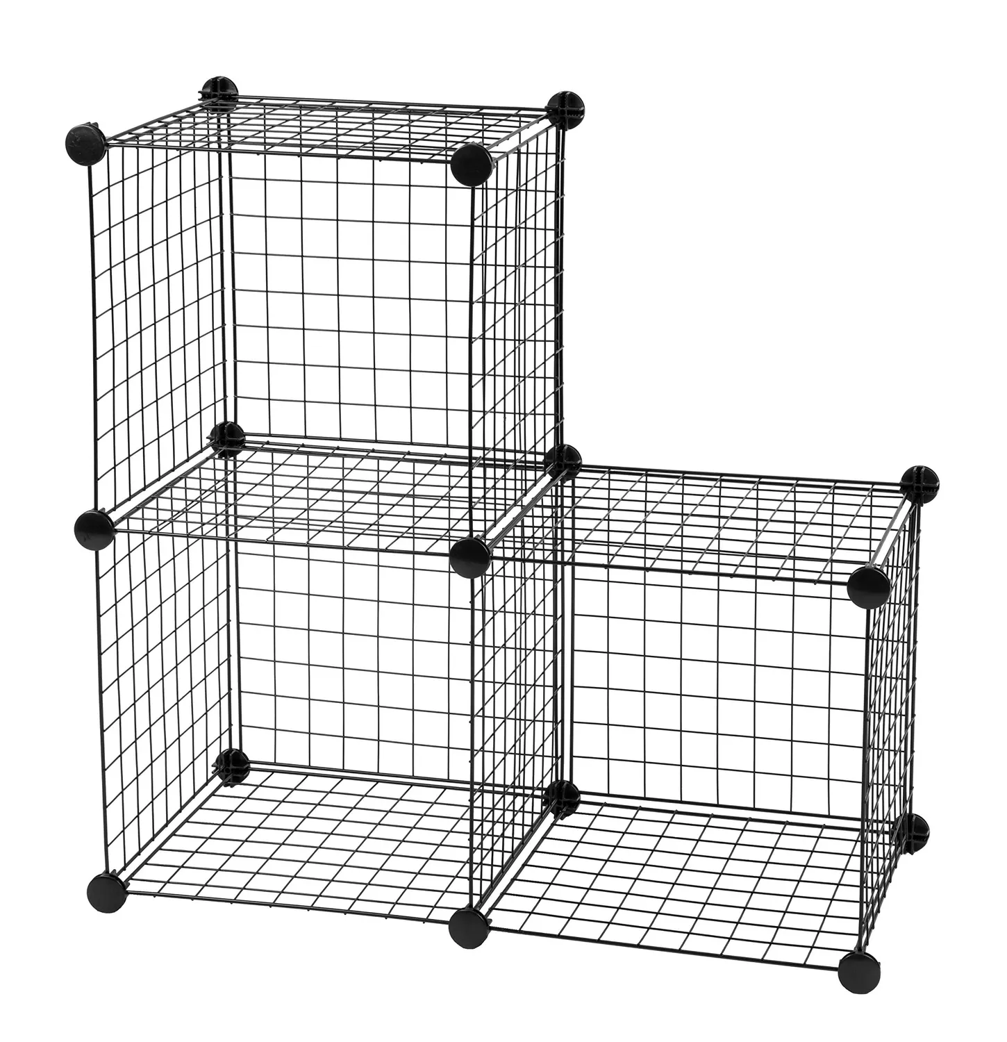Iris Ohyama Wire Cube-4 Gitterwürfel 4er Set schwarz