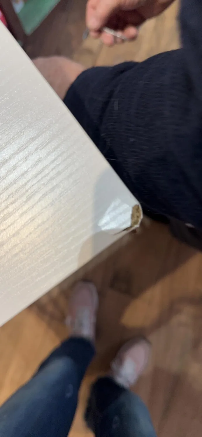 mDesign Kommode mit 4 Schubladen Stoffschrank Taupe-Weiß Zickzack
