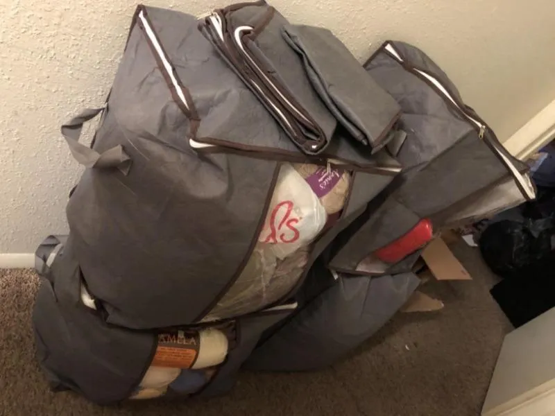 Lifewit Aufbewahrungstasche 90L grau 3er Pack Sichtfenster