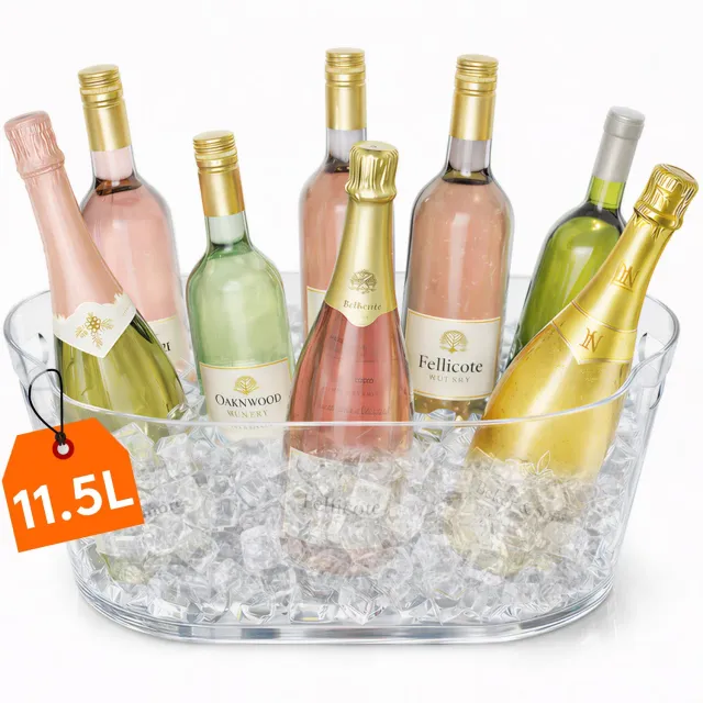 Lifewit Eiseimer 11,5L transparent bruchsicher mit Griffen