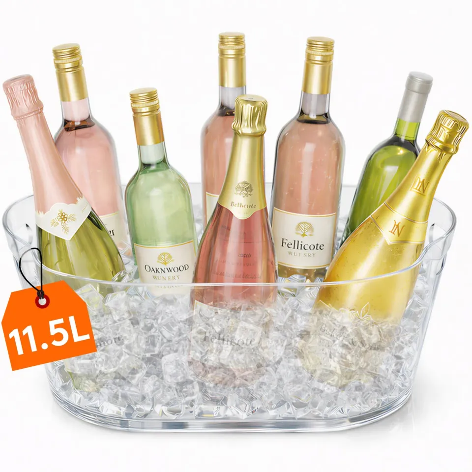 Lifewit Eiseimer 11,5L transparent bruchsicher mit Griffen