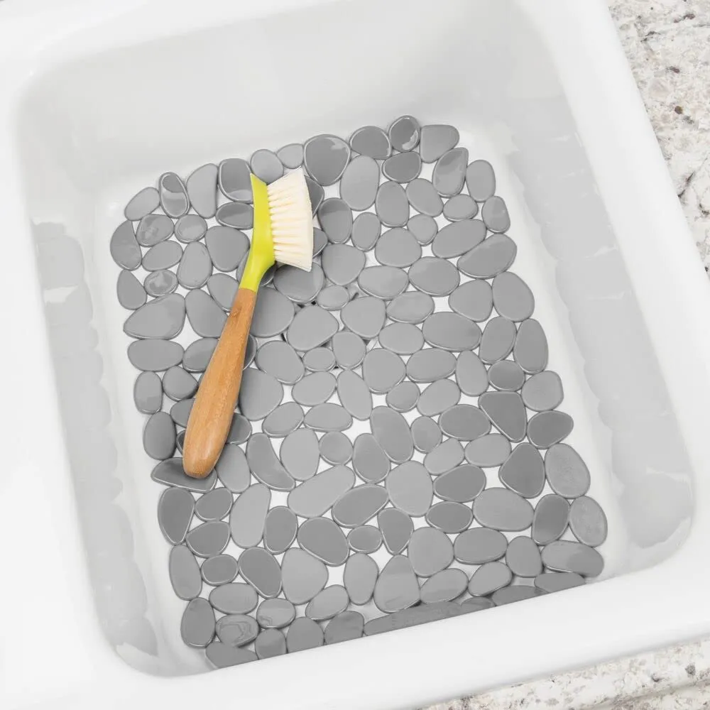 mDesign Spülbeckeneinlage Spülbeckenmatte 2er-Set grau zuschneidbar