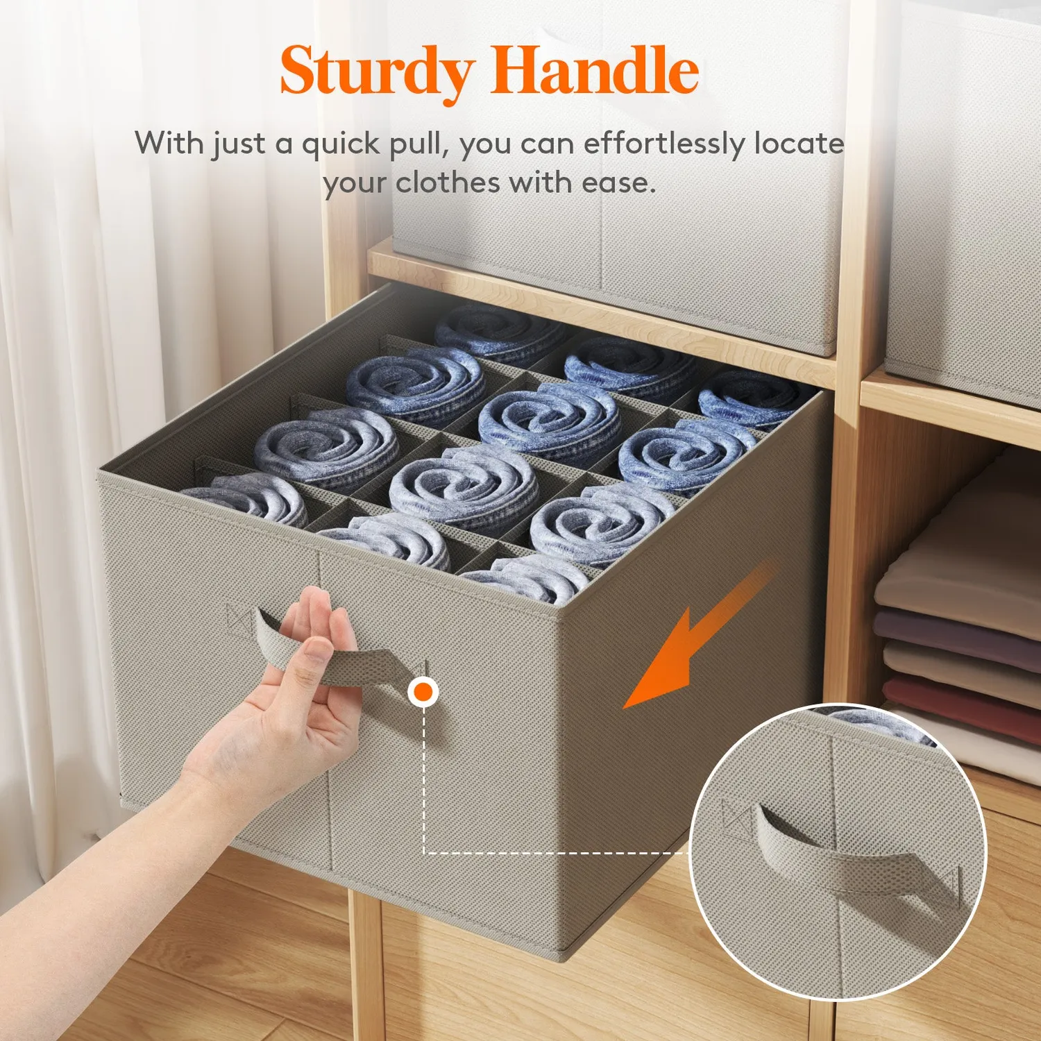 Lifewit Jeans Organizer 12 Fächer 3er Pack Box