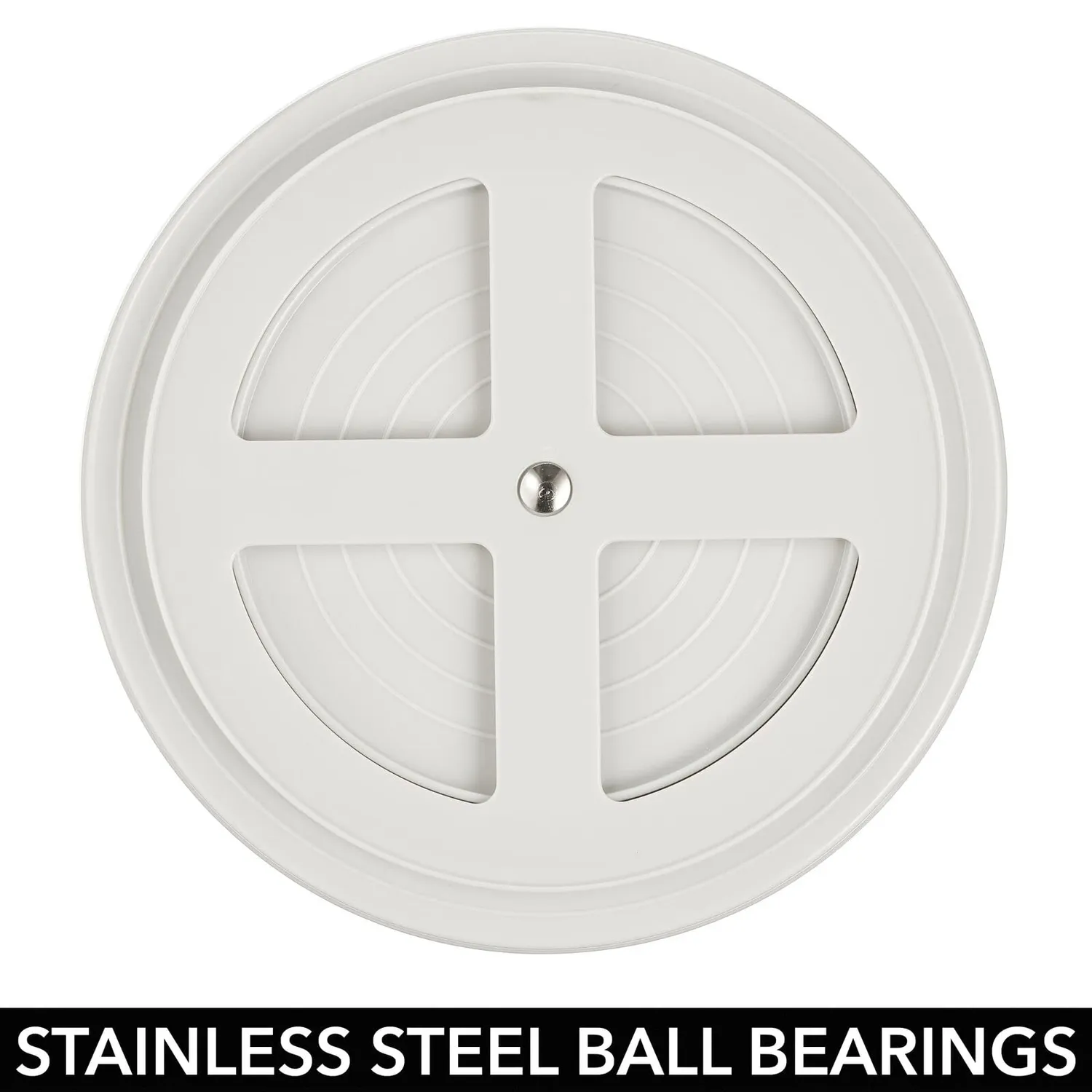 mDesign Lazy Susan 16166 Drehregal 2 Ebenen hellgrau
