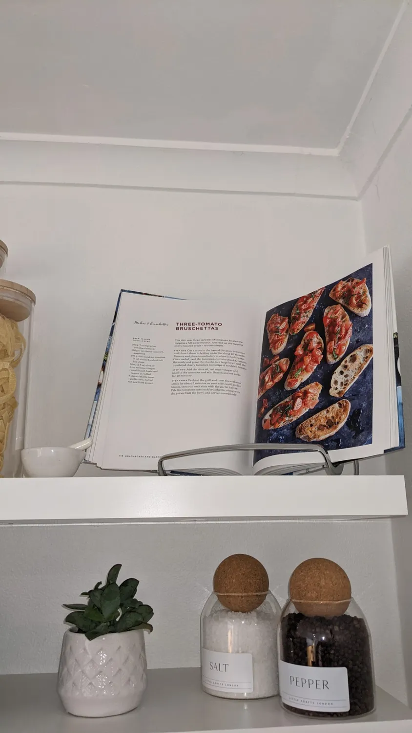 mDesign Kochbuchhalter Silber 2er-Set Stahl für Rezepte