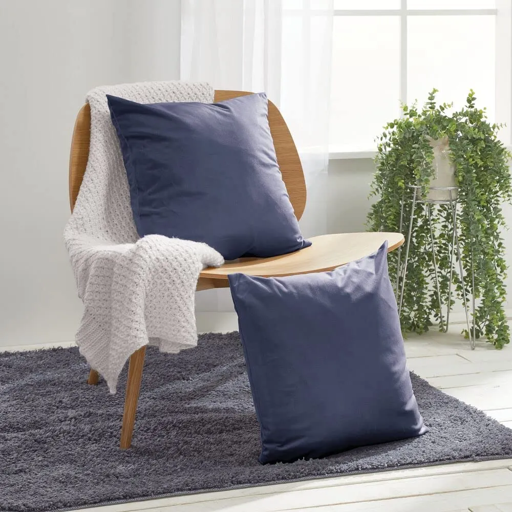 M Design Kissenhüllen Samt 2er-Set dunkelblau