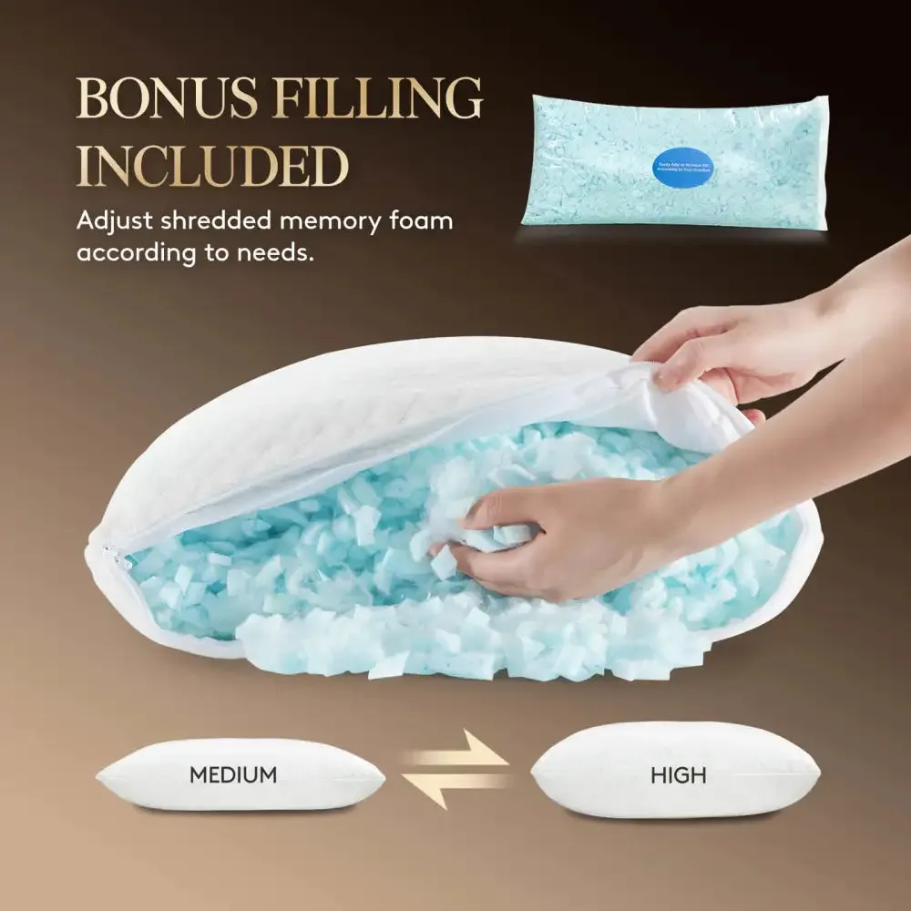 Lifewit Kopfkissen Queen Memory Foam Kühlend