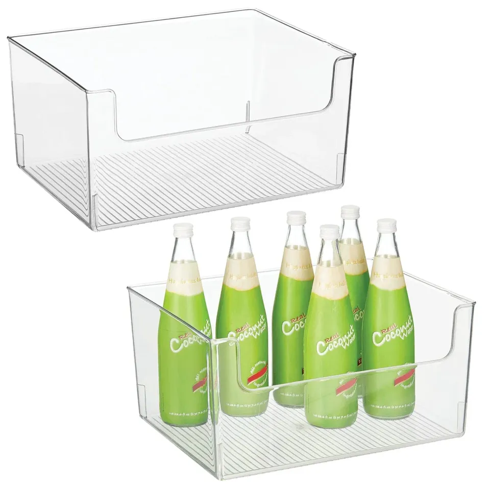mDesign 19542MDKEU Aufbewahrungsbox 2er-Set transparent groß