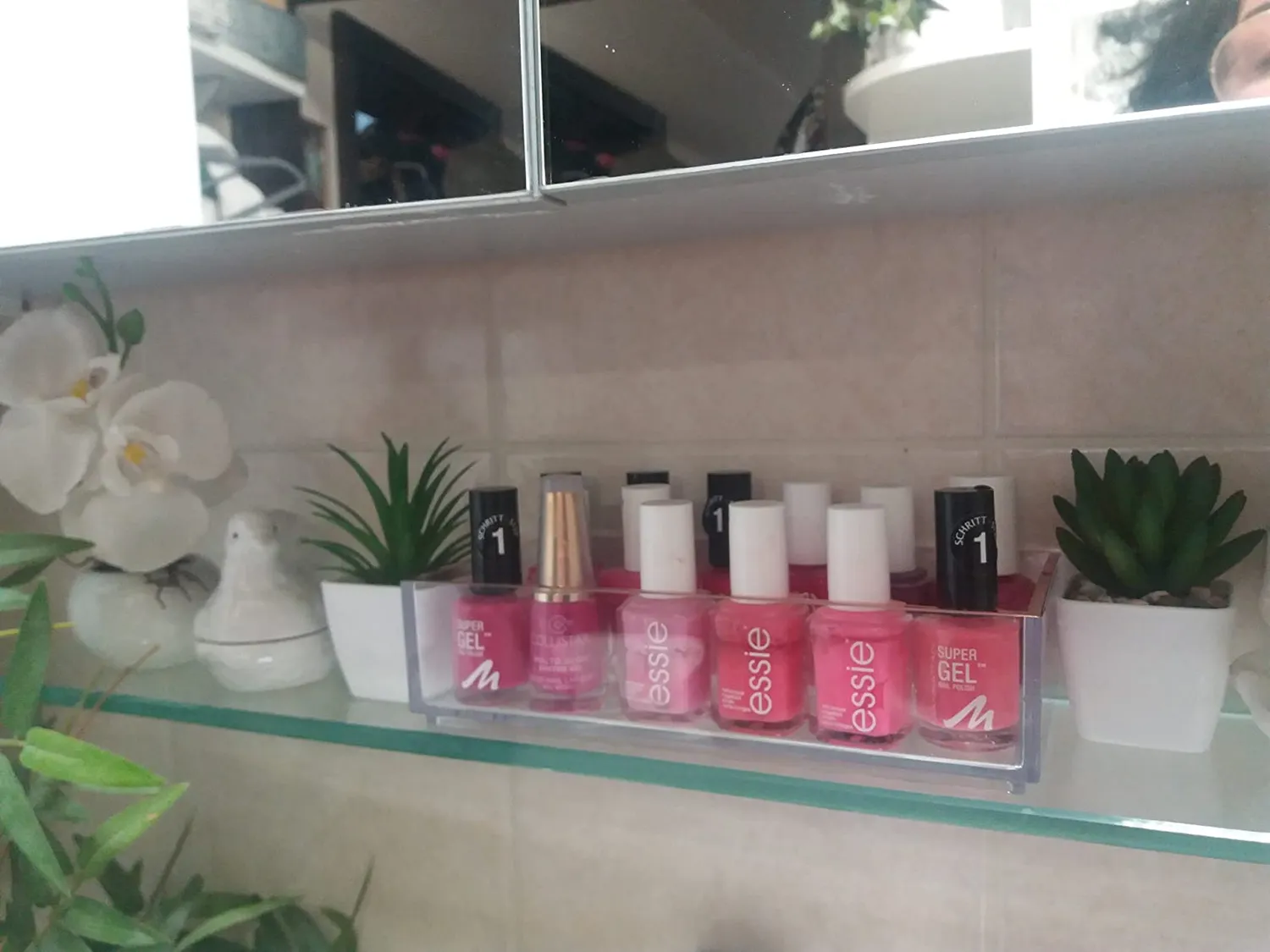 mDesign Kosmetik Organizer Aufbewahrungsbox 3er-Set durchsichtig stapelbar