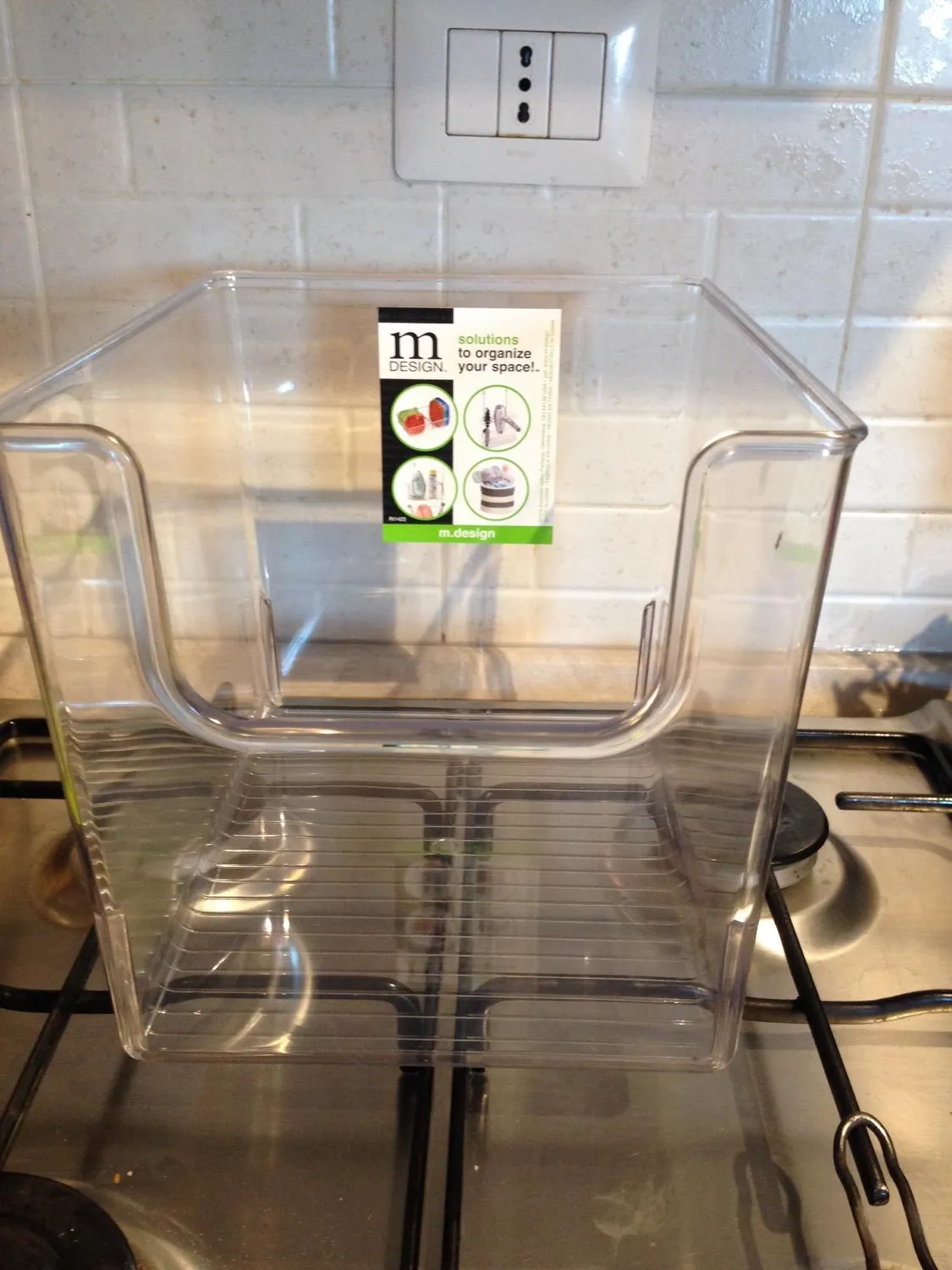 M Design Kühlschrankbox Kunststoff Transparent 4er-Set stapelbar