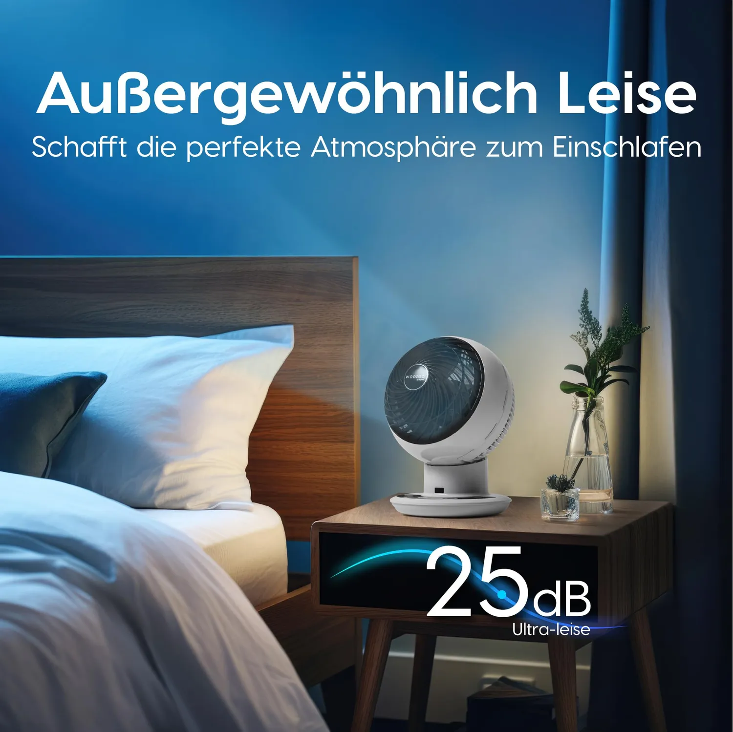 Iris Ohyama Woozoo PCF-SDC15T Tischventilator weiß 10-stufig