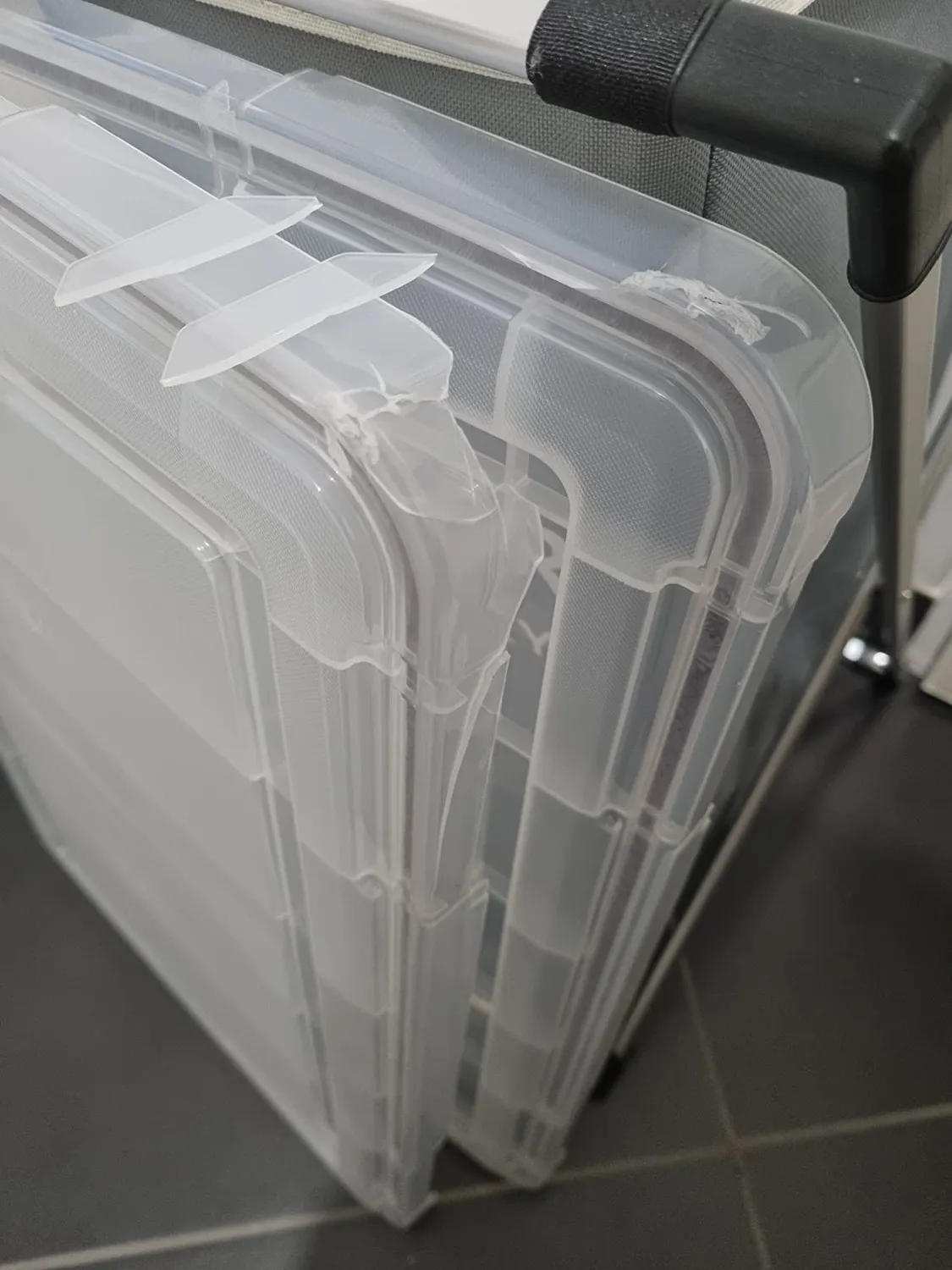 Iris Ohyama AT-LD Aufbewahrungsbox 70L Schwarz 3er