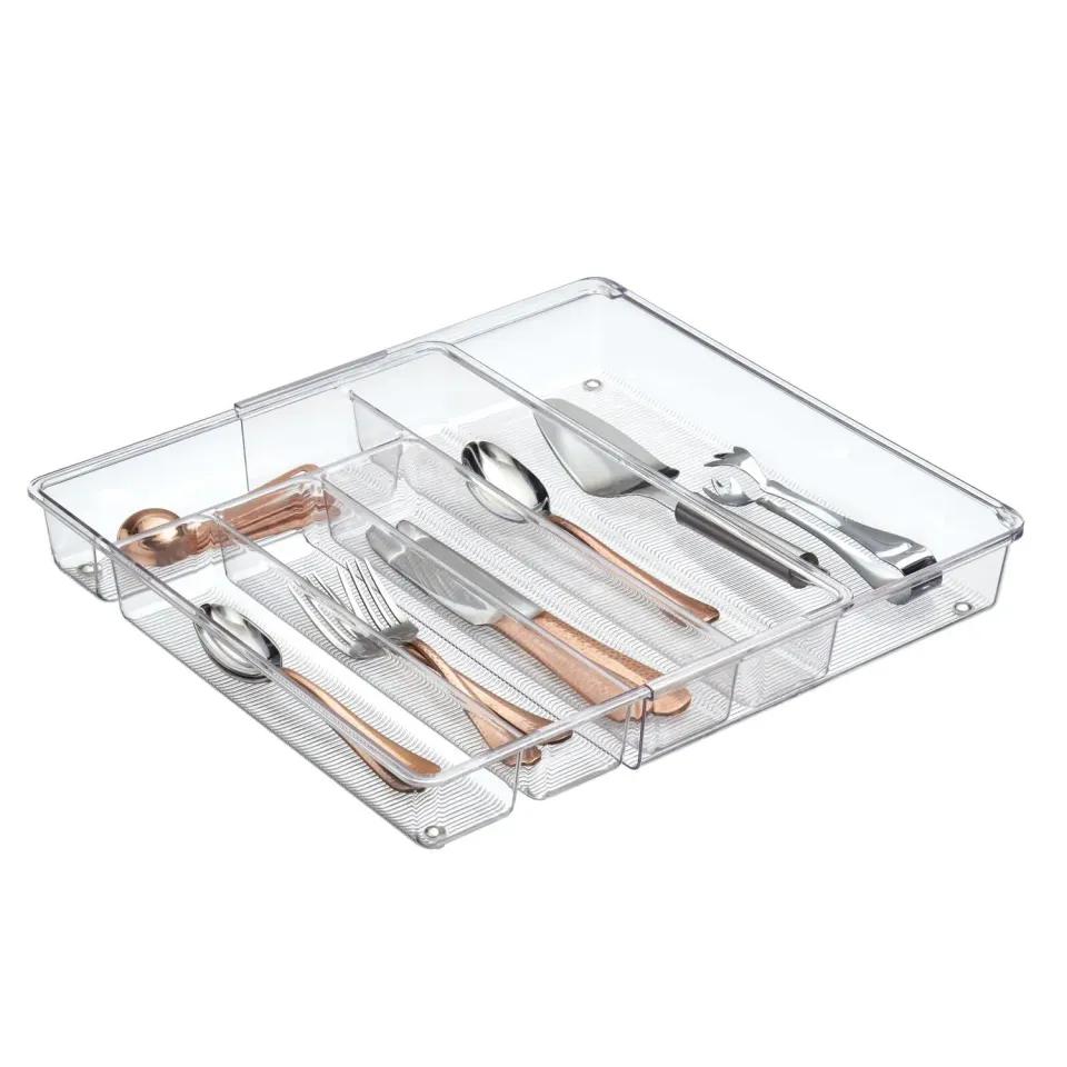mDesign Besteckeinsatz transparent erweiterbar Schublade