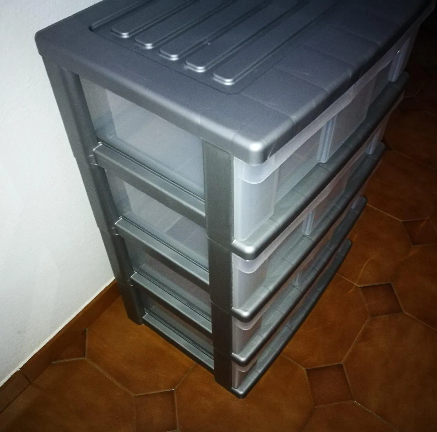 Iris Ohyama Turm WC-N603 Rollcontainer 3 Schubladen schwarz 34L