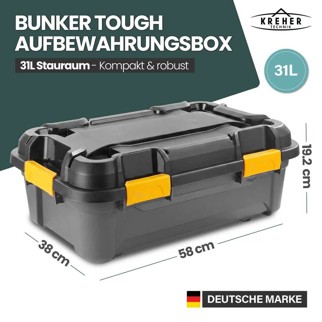 Kreher Bunker Aufbewahrungsbox 31 Liter Schwarz IP67 1 Stück