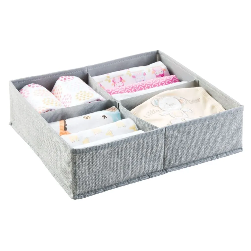 mDesign Aufbewahrungsbox 4er-Set grau Kunststoff leicht