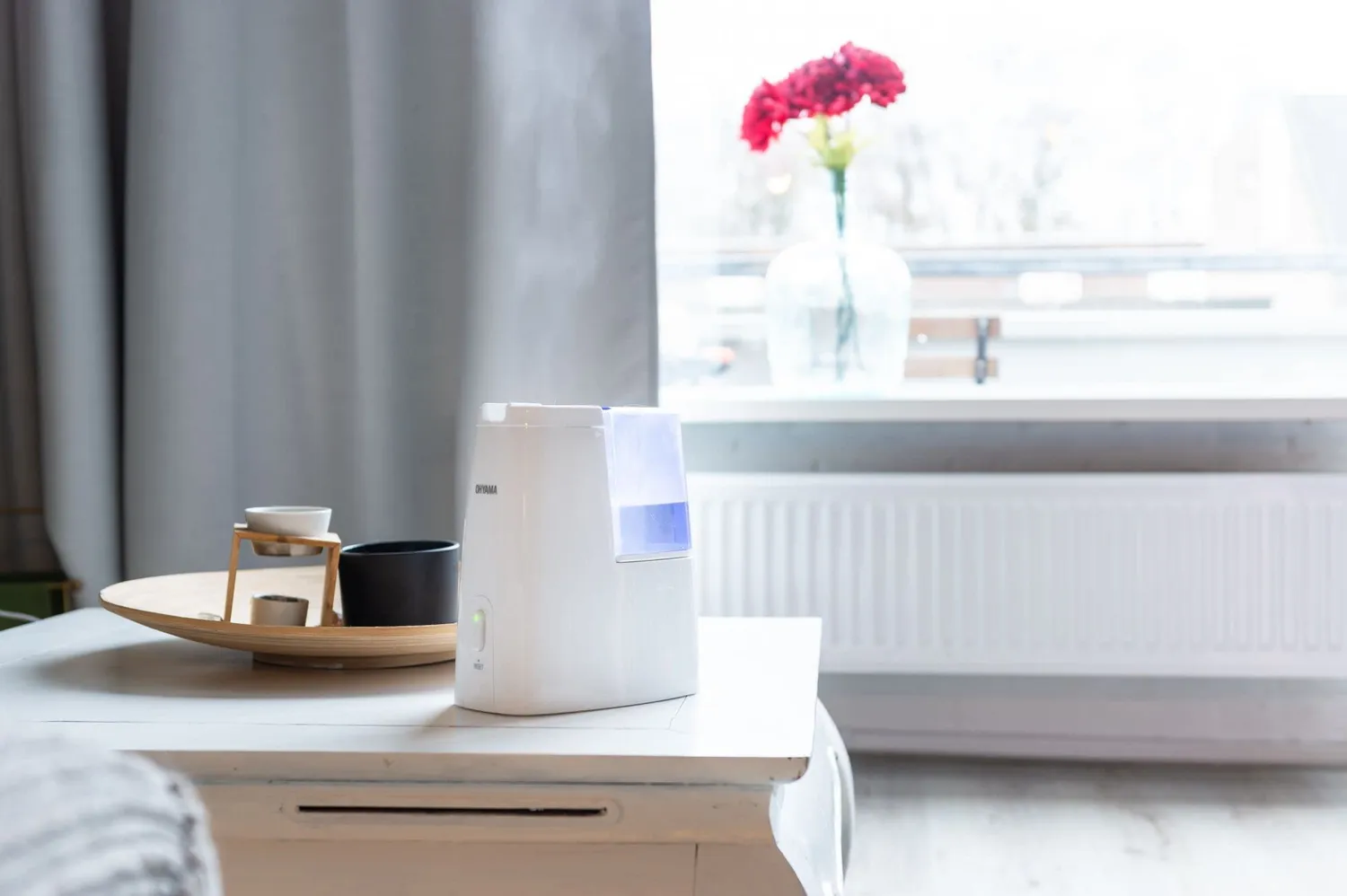 Iris Ohyama SHM-120D Luftbefeuchter Weiß 1L mit Duft