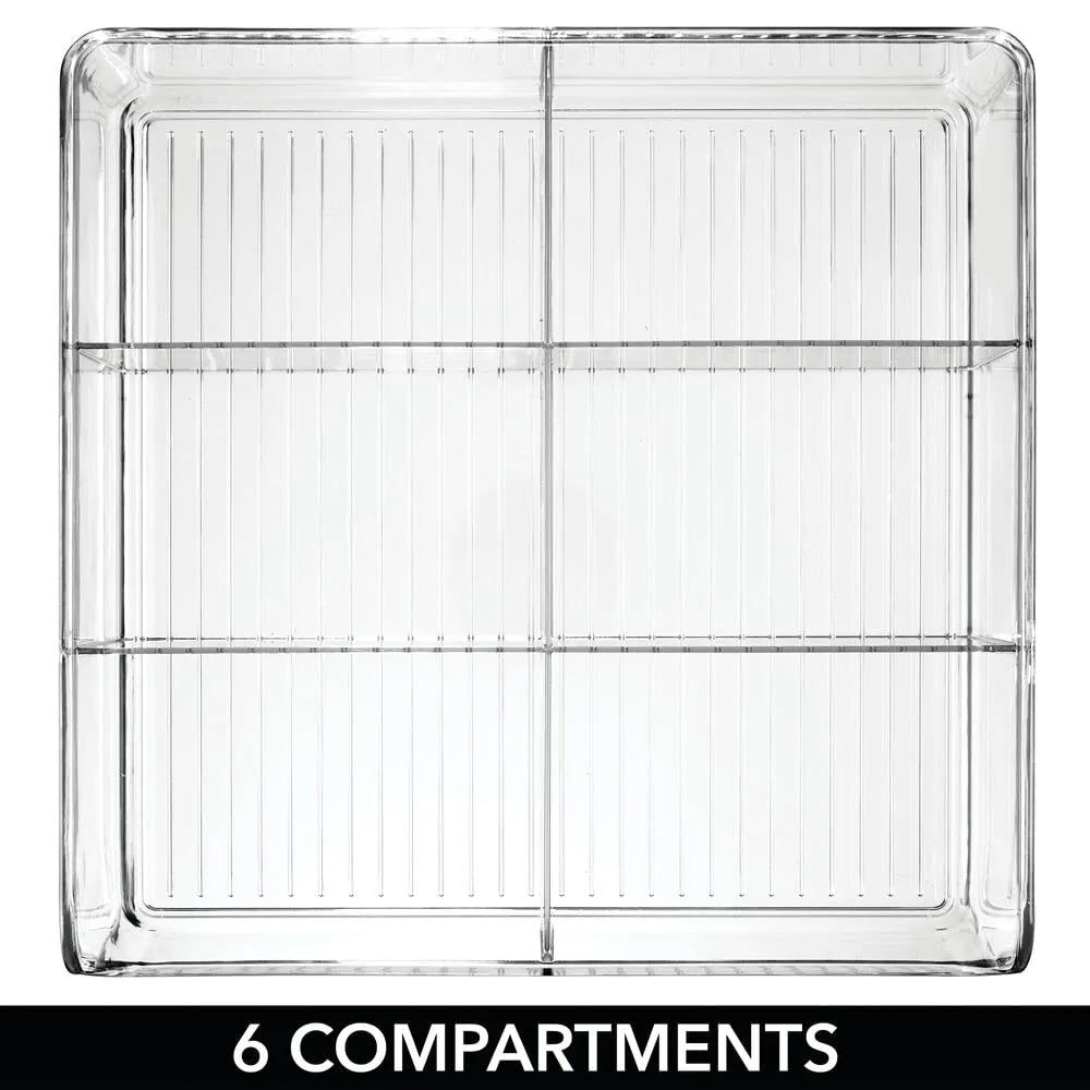 mDesign Aufbewahrungsbox 6 Fächer Transparent 4er-Set