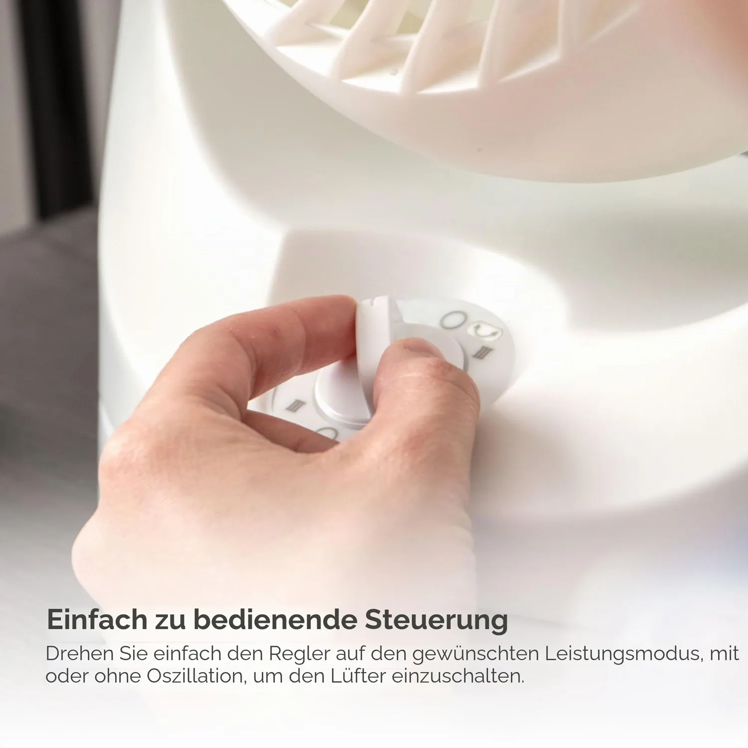 Iris Ohyama Woozoo PCF-MKM18 Tischventilator weiß