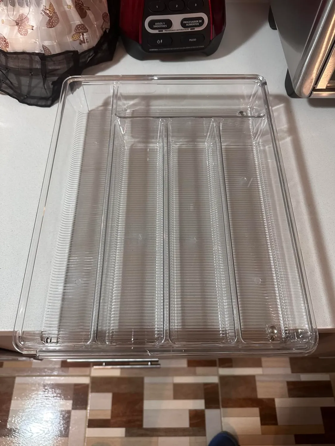 mDesign Besteckeinsatz transparent erweiterbar Schublade