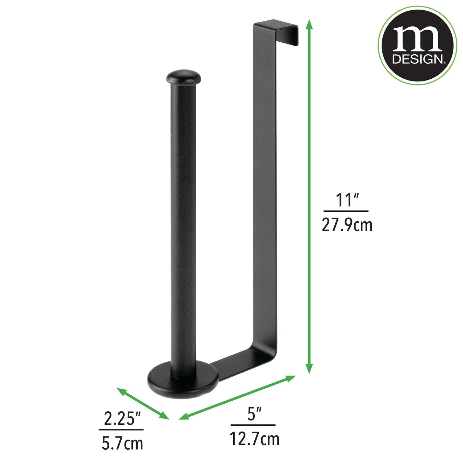 mDesign Toilettenpapierhalter Spülkasten schwarz 2 Rollen