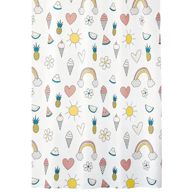 mDesign Duschvorhang Polyester 182,9 cm mehrfarbig