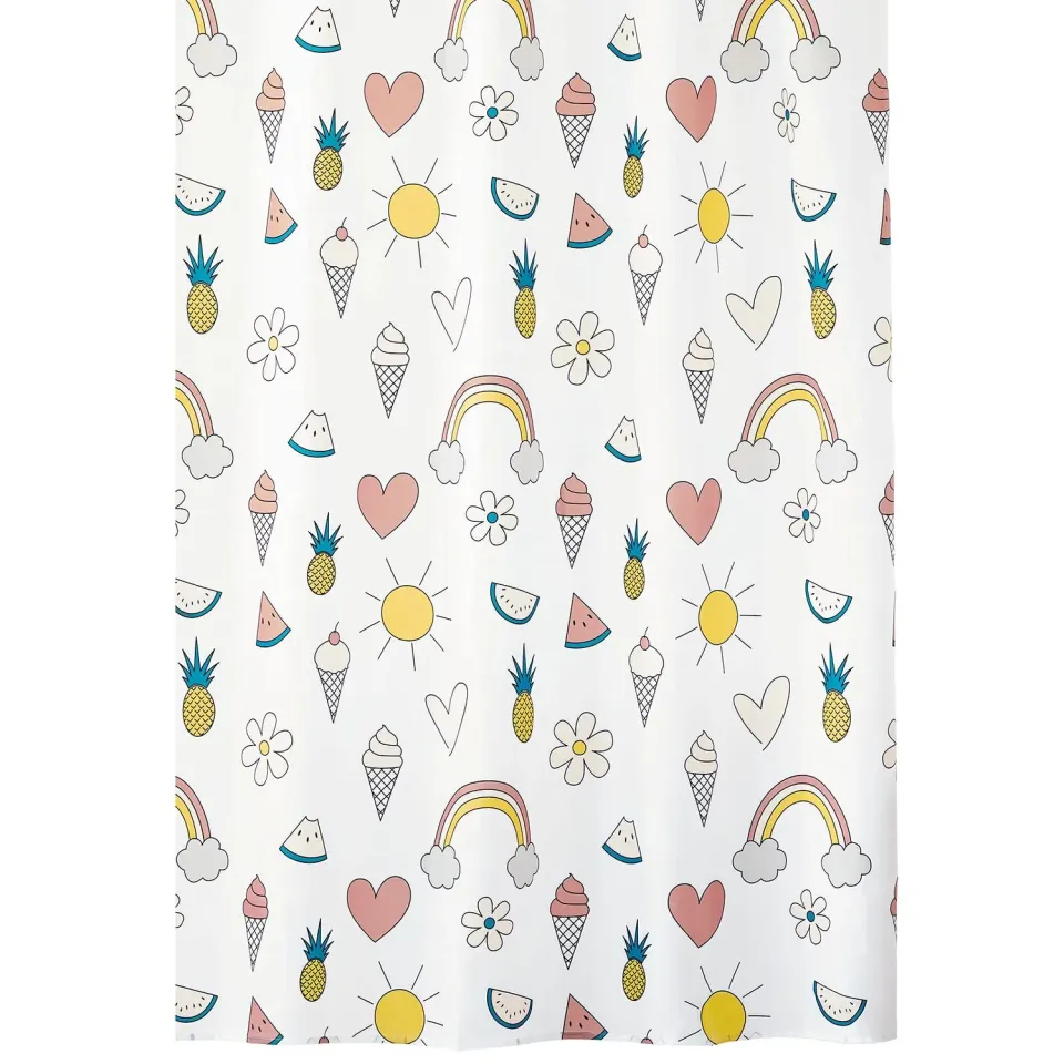 mDesign Duschvorhang Polyester 182,9 cm mehrfarbig
