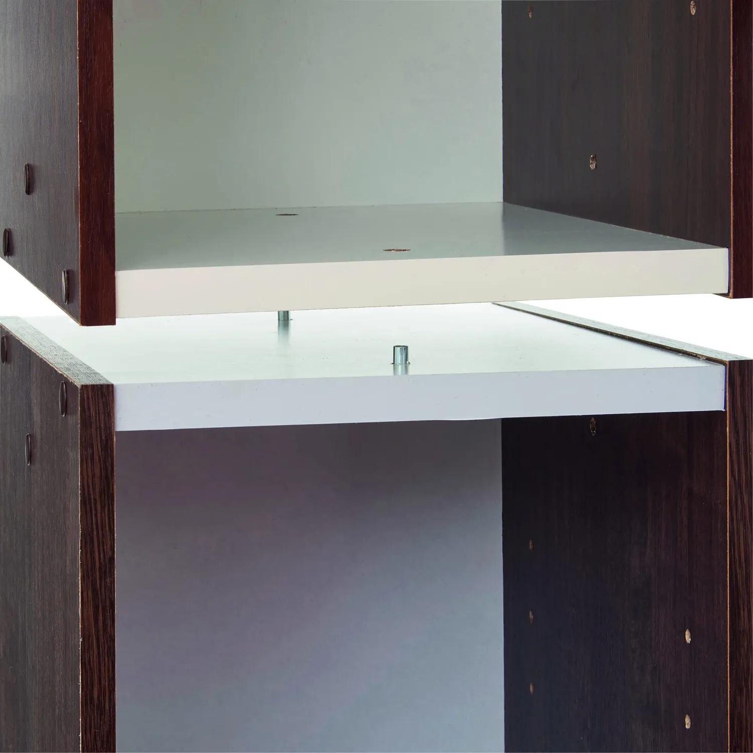 Iris Ohyama UB-6020 Regal braun 2 Ebenen Holz schmal