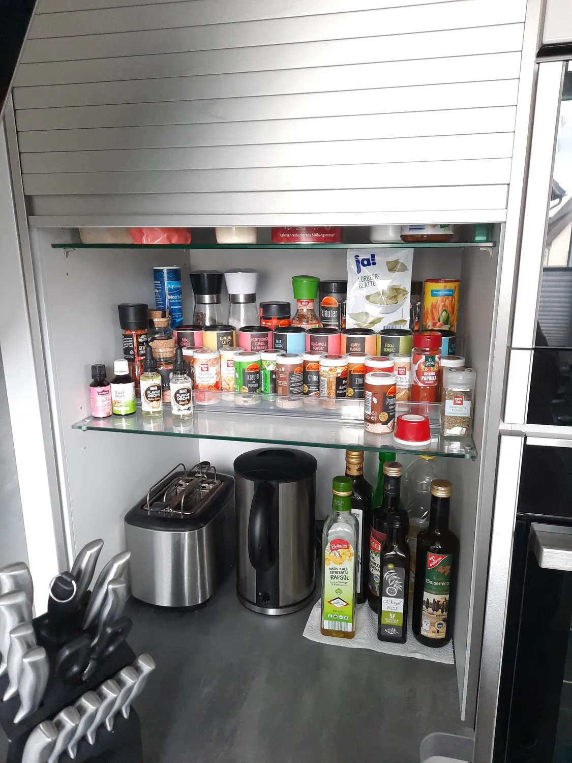 mDesign Gewürzregal ausziehbar Gewürzständer 3 Ebenen klar