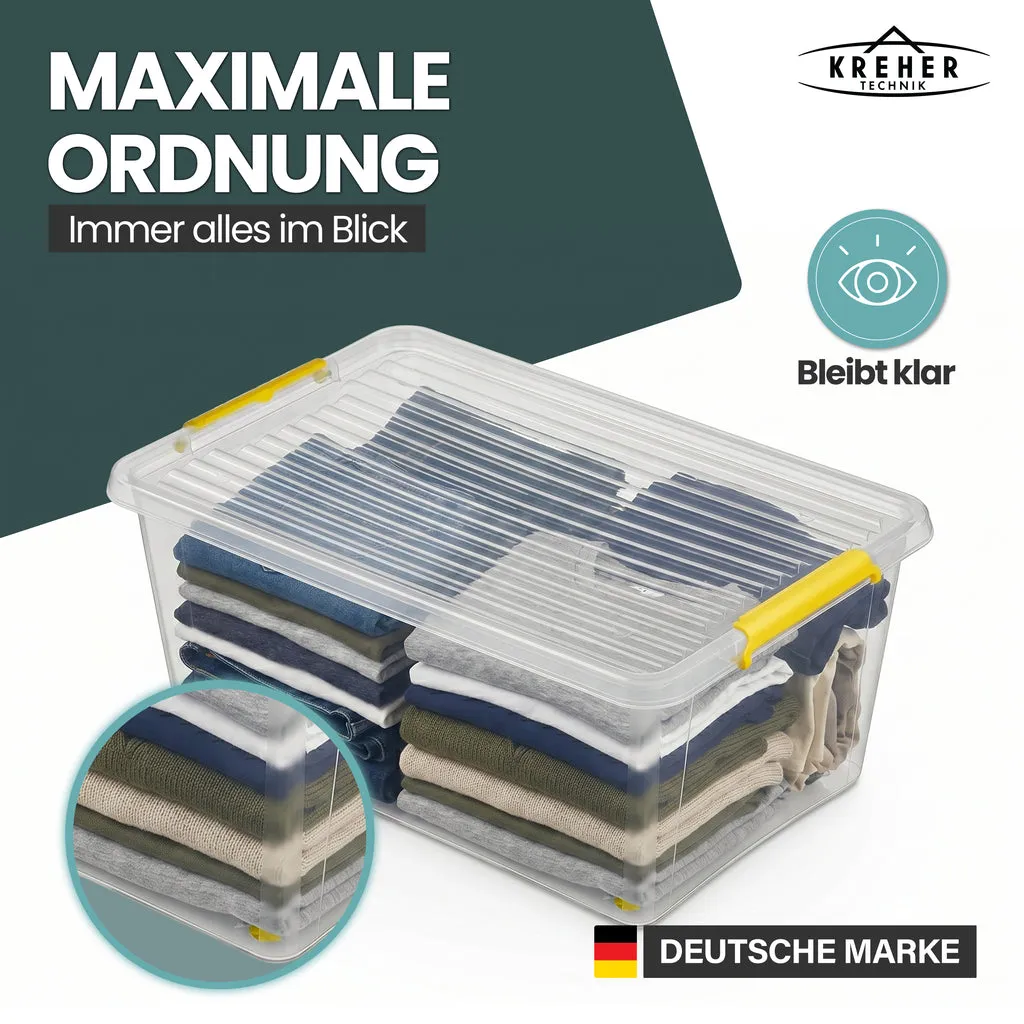 Kreher Simple Store Aufbewahrungsbox 40 Liter transparent