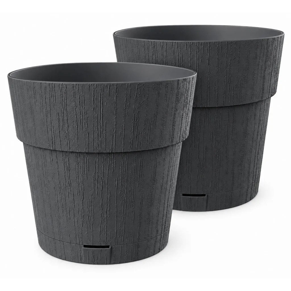 Kreher Ethica Pflanzkübel 40 cm Anthrazit mit Wasserspeicher