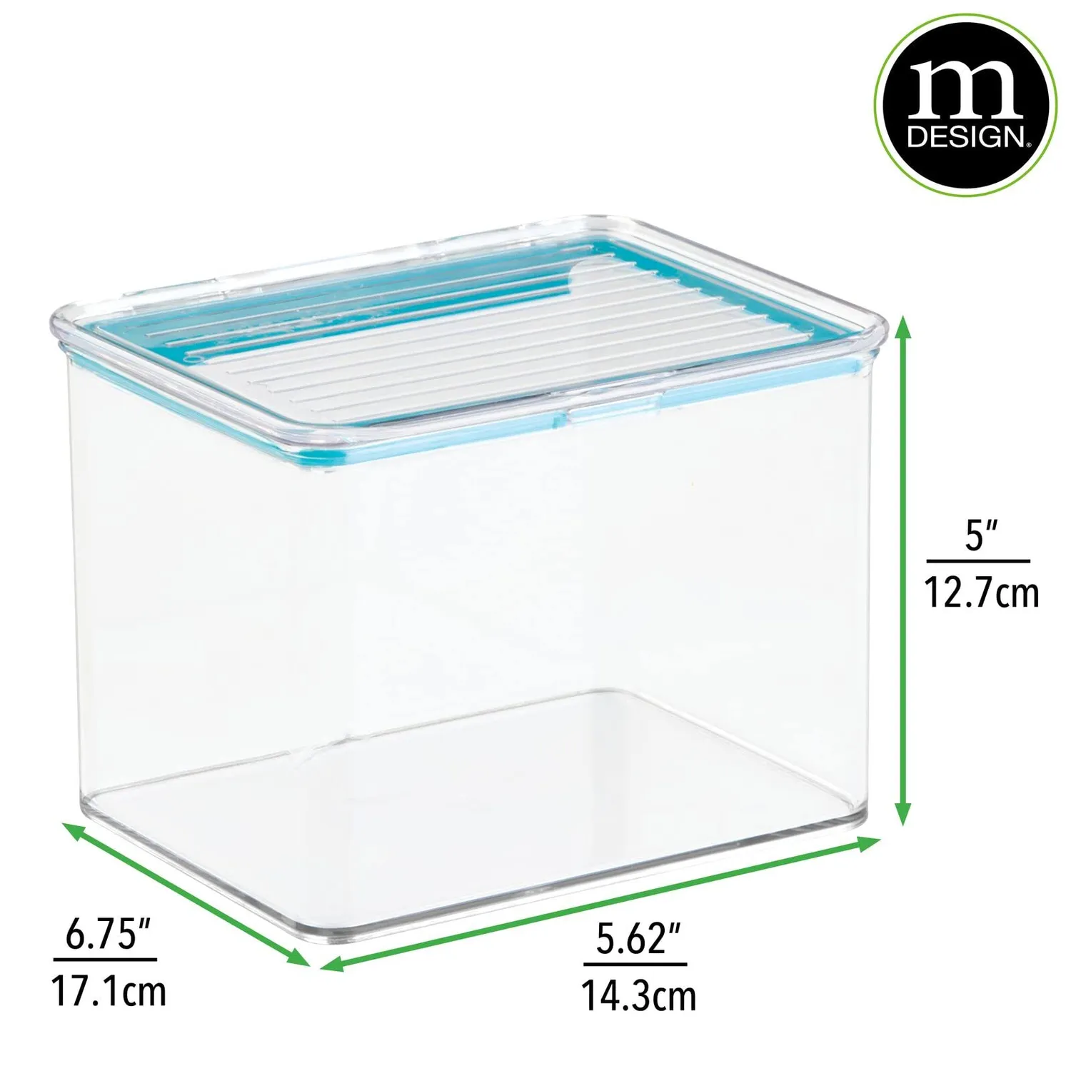 mDesign Speisekammer Vorratsdose 2,2 l transparent luftdicht