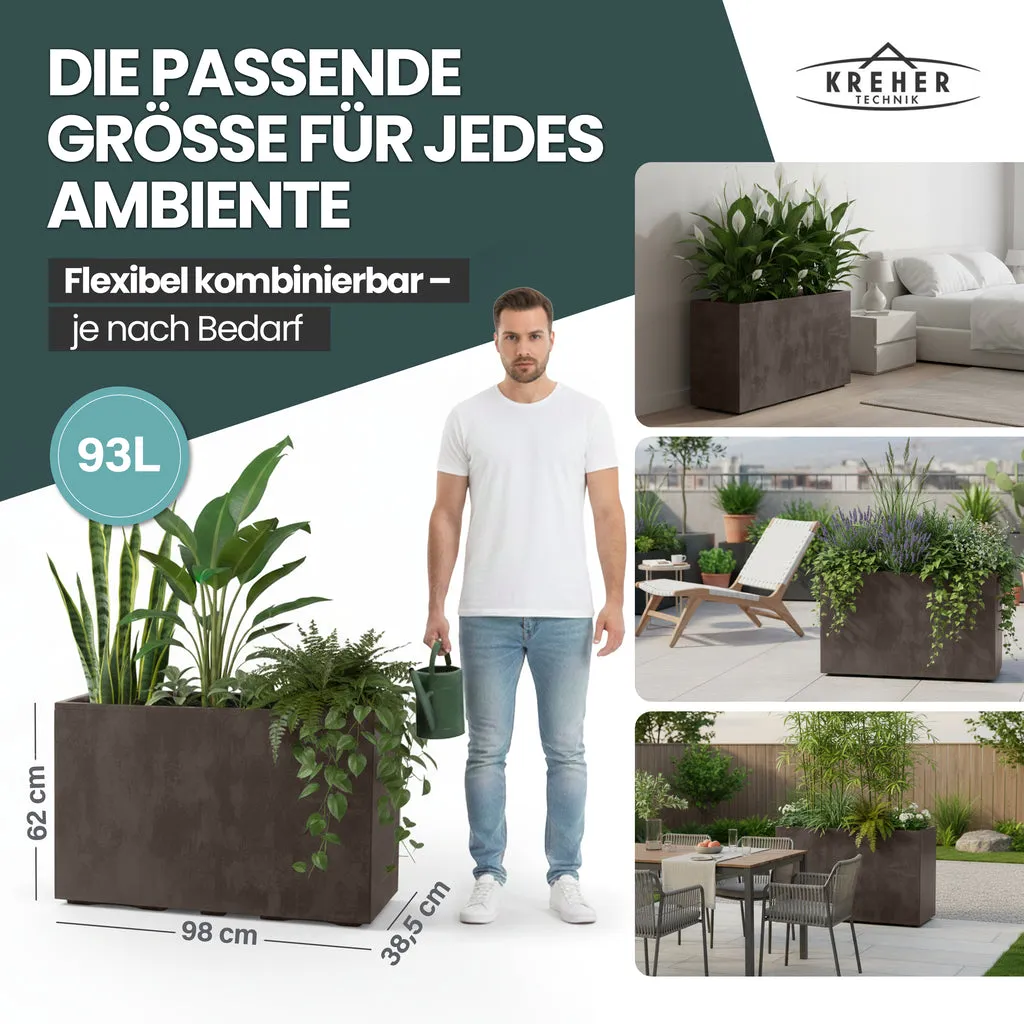 Kreher Millennium Fence Pflanzkasten Braun 2 Stück 93 L