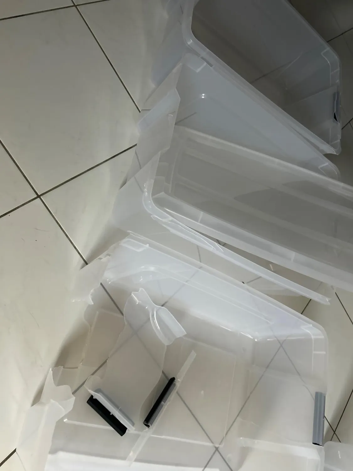 Iris Ohyama NTB-30 Aufbewahrungsbox 30 L 6er-Set transparent