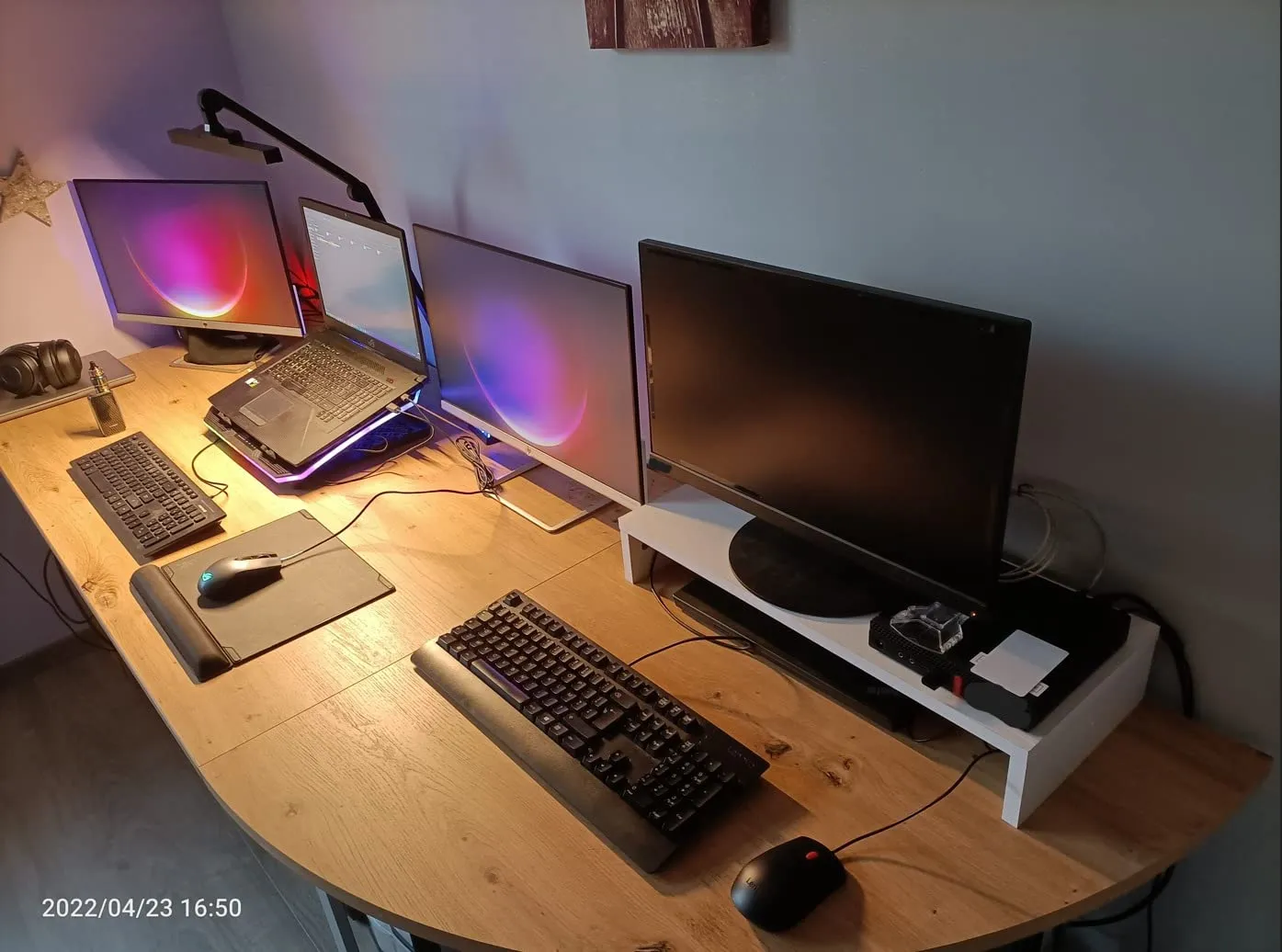 Iris Ohyama Basic MS-590B Monitorständer 27 Zoll weiß