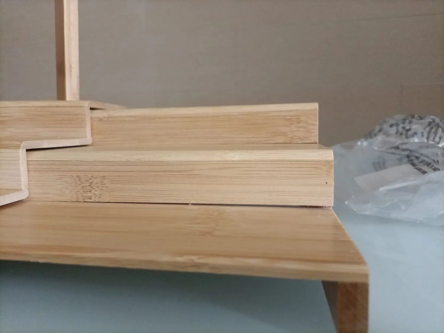 mDesign Gewürzregal Bambus naturfarben ausziehbar 3-stufig