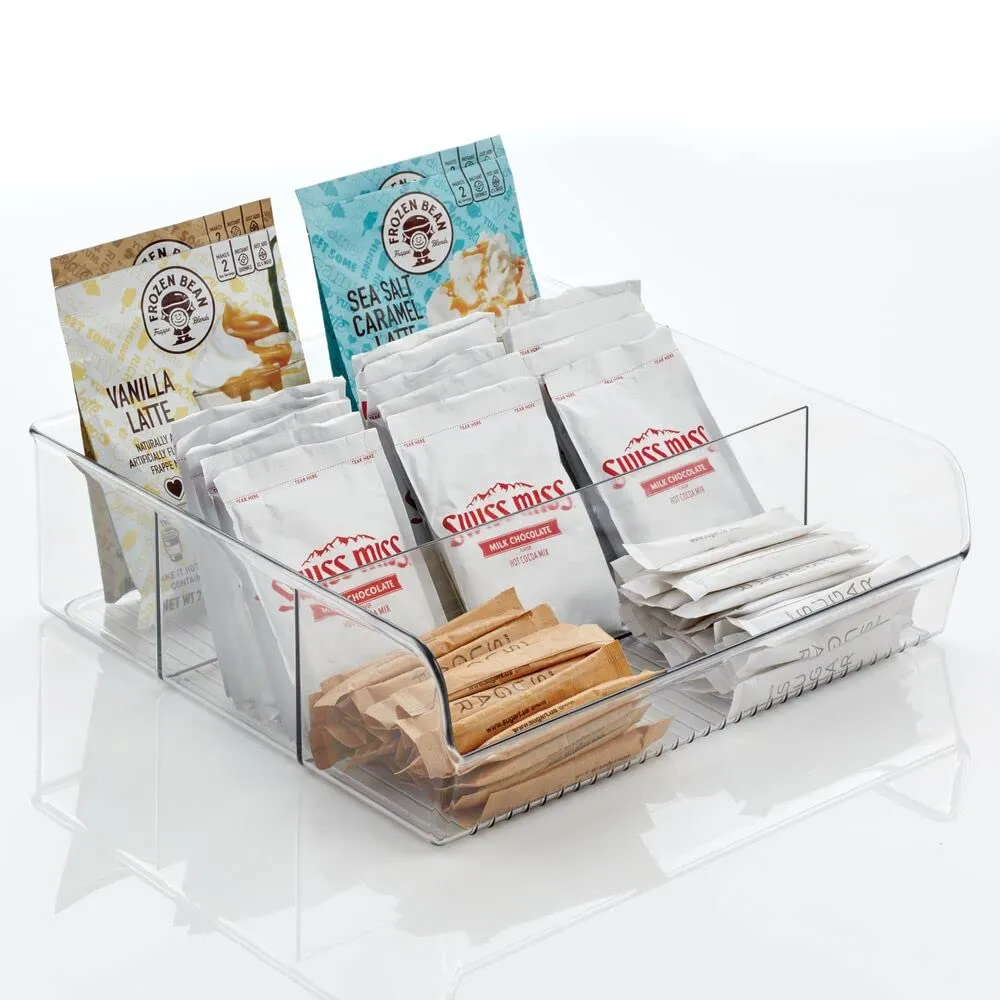 M Design Kunststoffkorb Aufbewahrungsbox 2er transparent