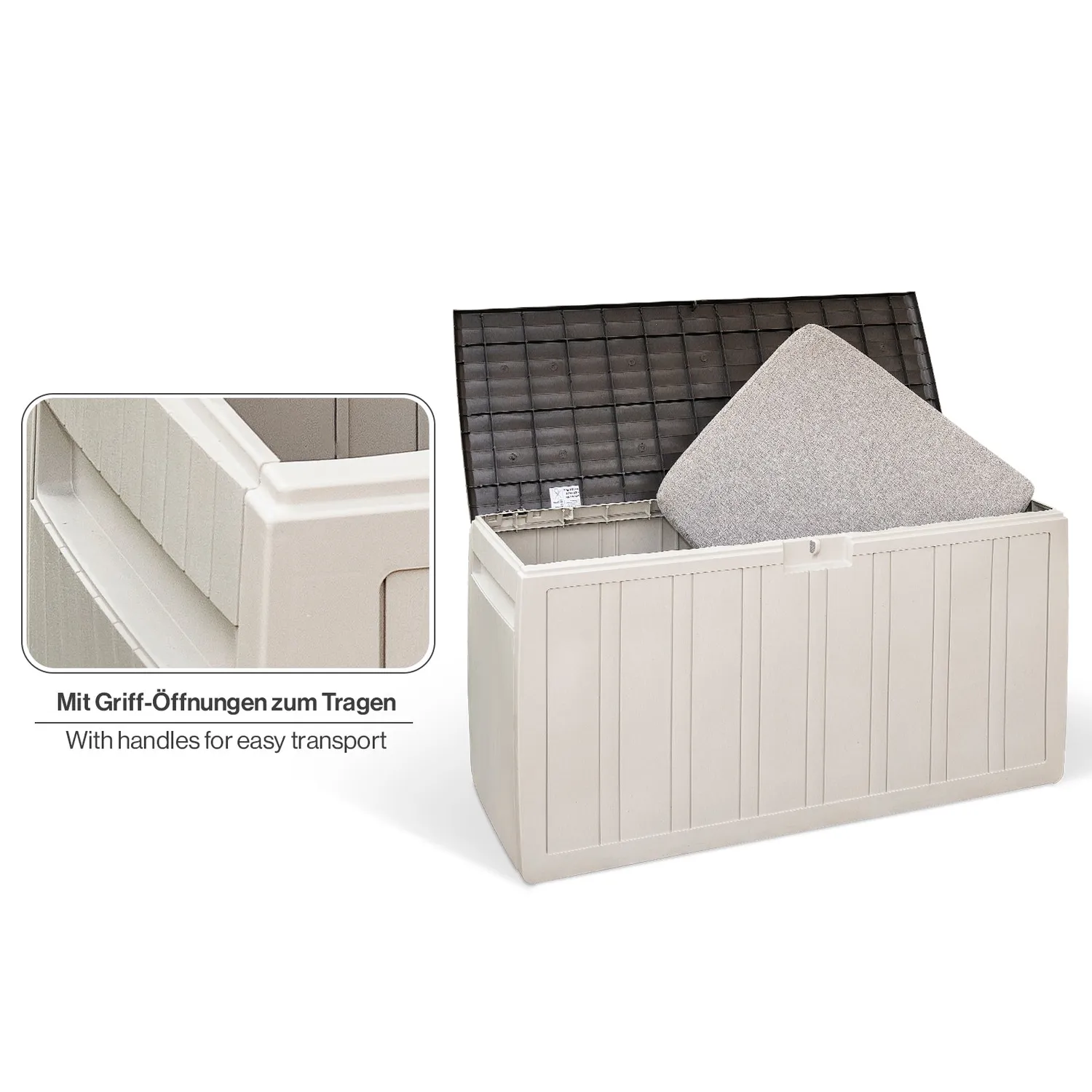 Kreher Leonardo Kissenbox 270 Liter Creme Weiß