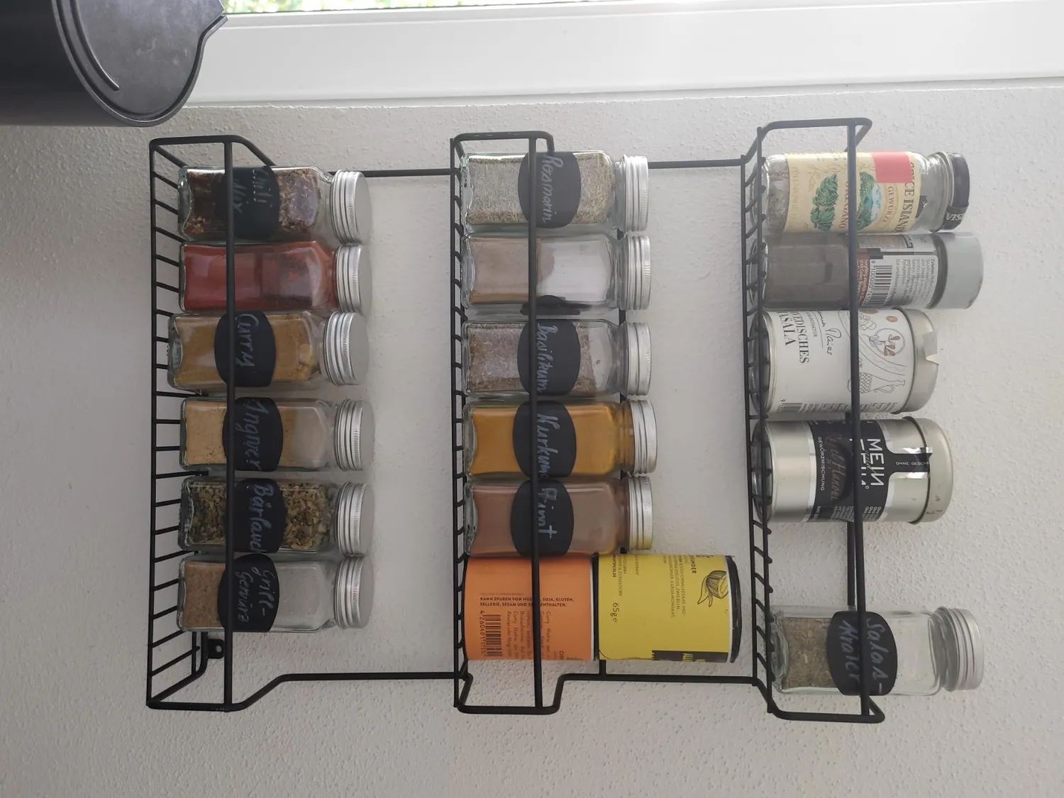 mDesign Gewürzregal Selbstklebend 2er-Set Schwarz