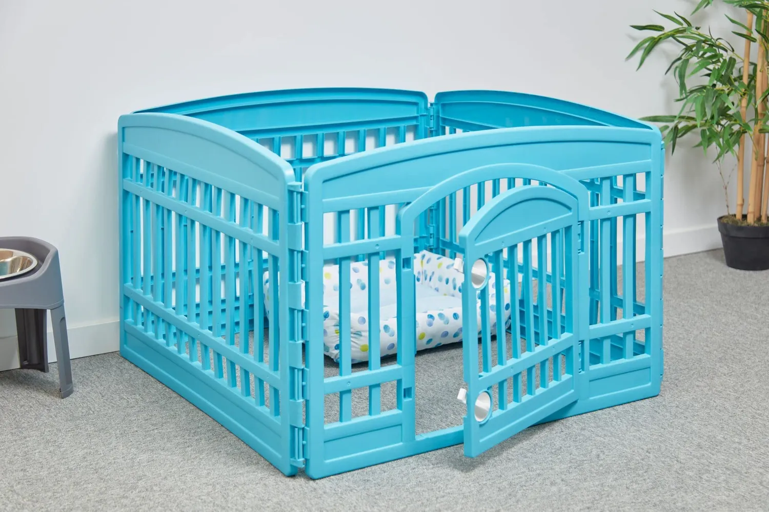 Iris Ohyama CI-604E Welpenauslauf blau 60cm 4 Paneele