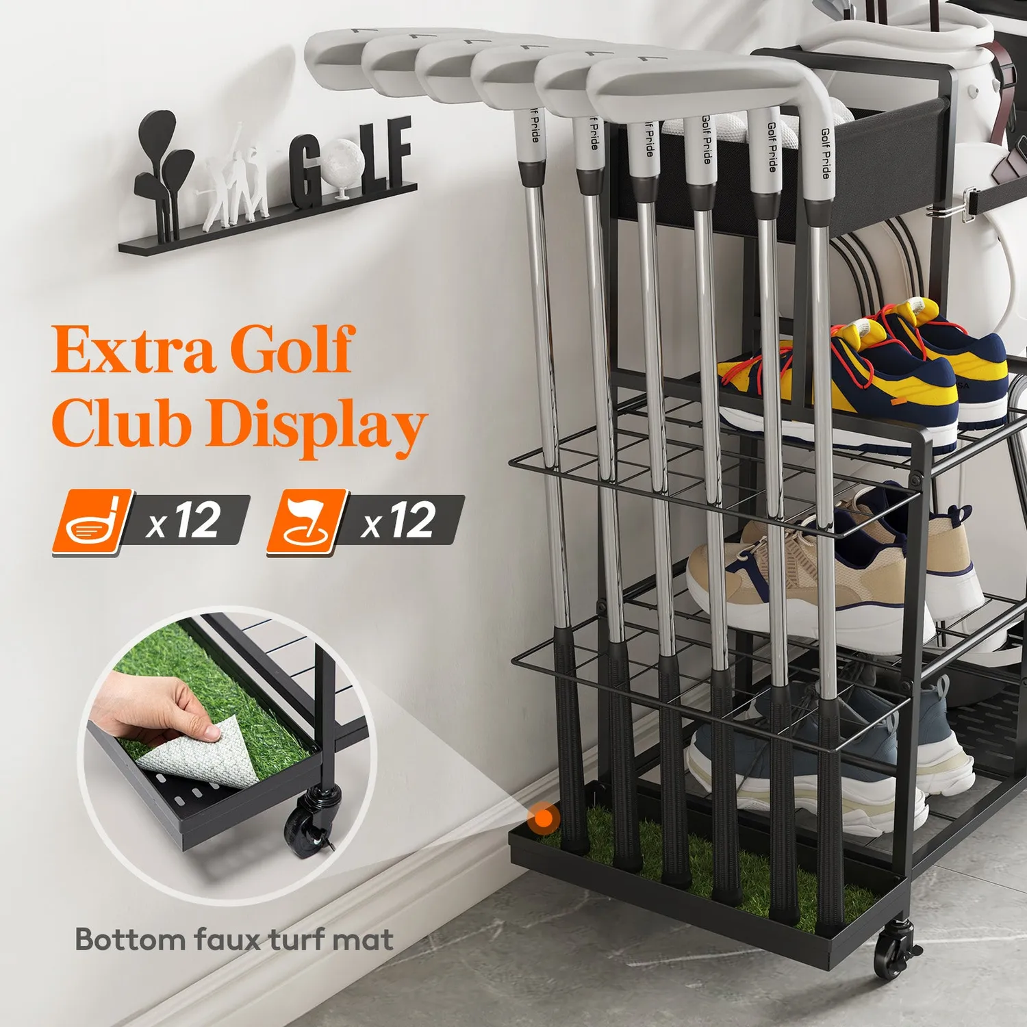 Lifewit Golftaschenständer Medium mit Rollen