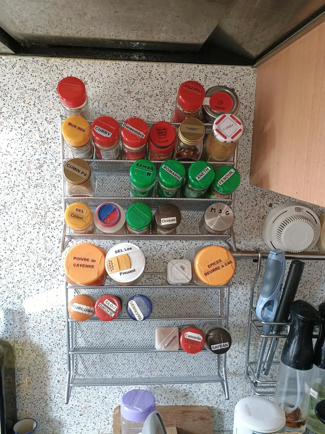 BOMCLAP Gewürzregal Metall Grau 2er Set 3-stufig
