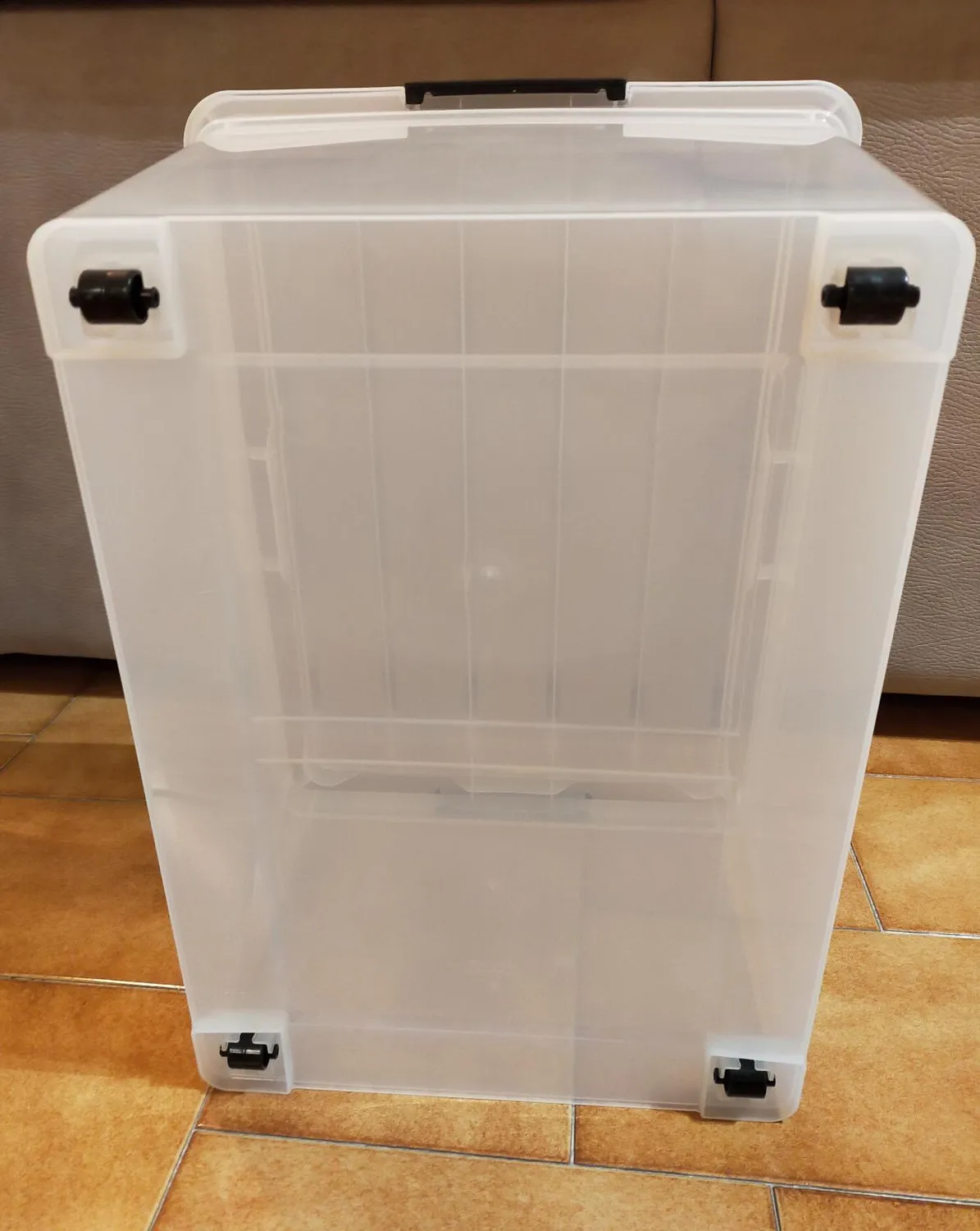 Iris Ohyama NCS-420 Box 70L 3er-Set transparent mit Rollen