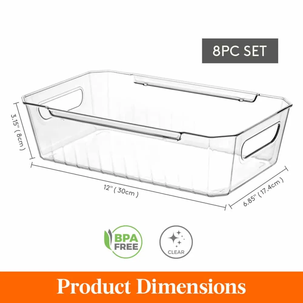 Lifewit Kühlschrank Organizer 8er Set Boxen transparent stapelbar