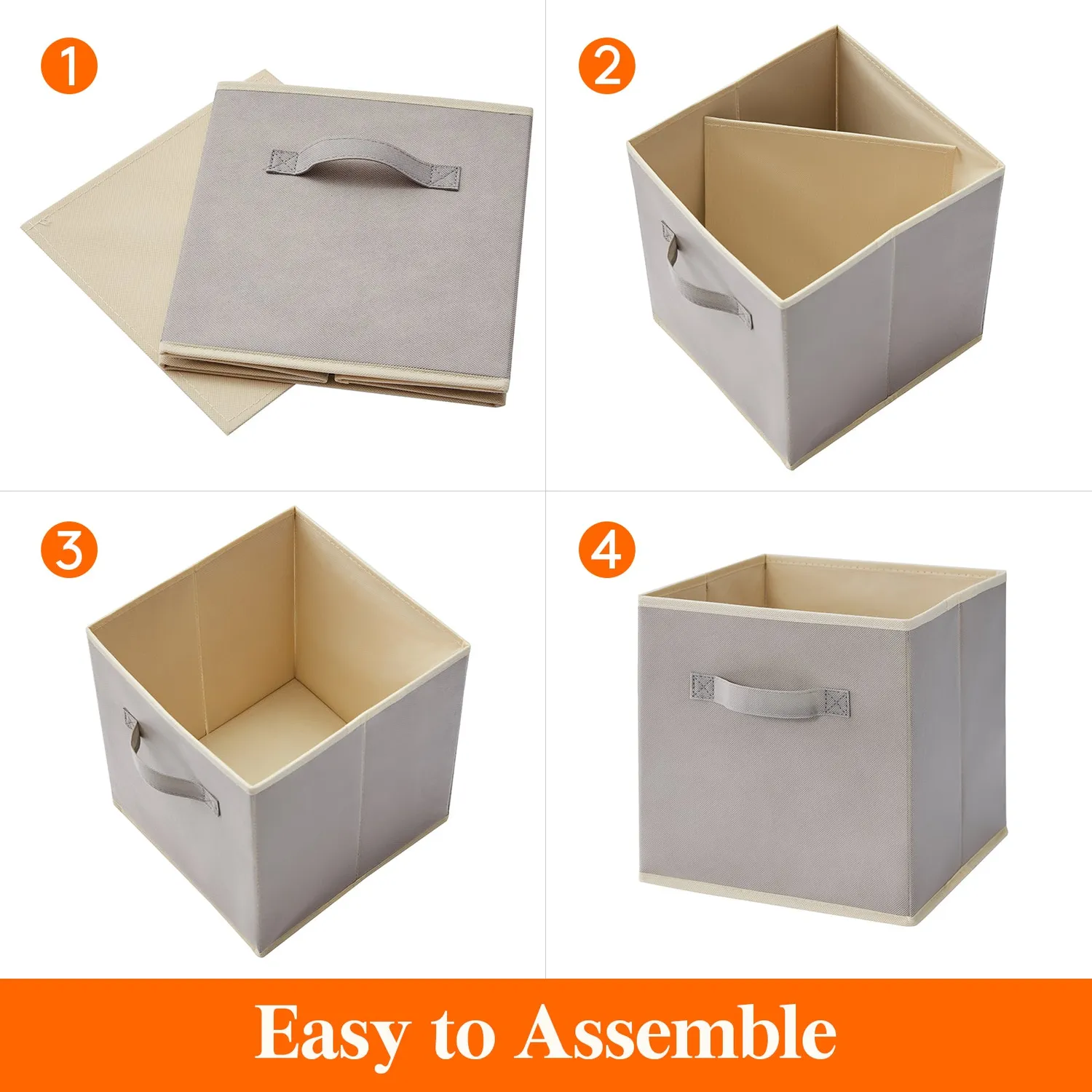 Lifewit Storage Cubes Stoffbox 16er 28cm hellgrau Vlies