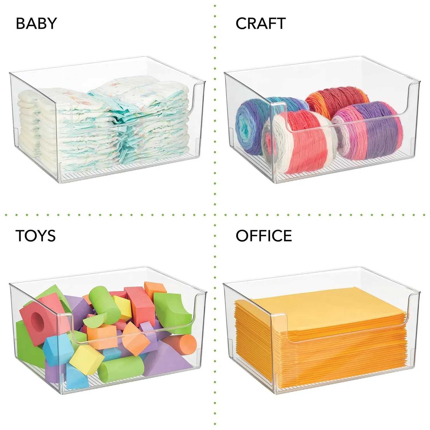 M Design Lebensmittelbox Kühlschrankbox 4er durchsichtig