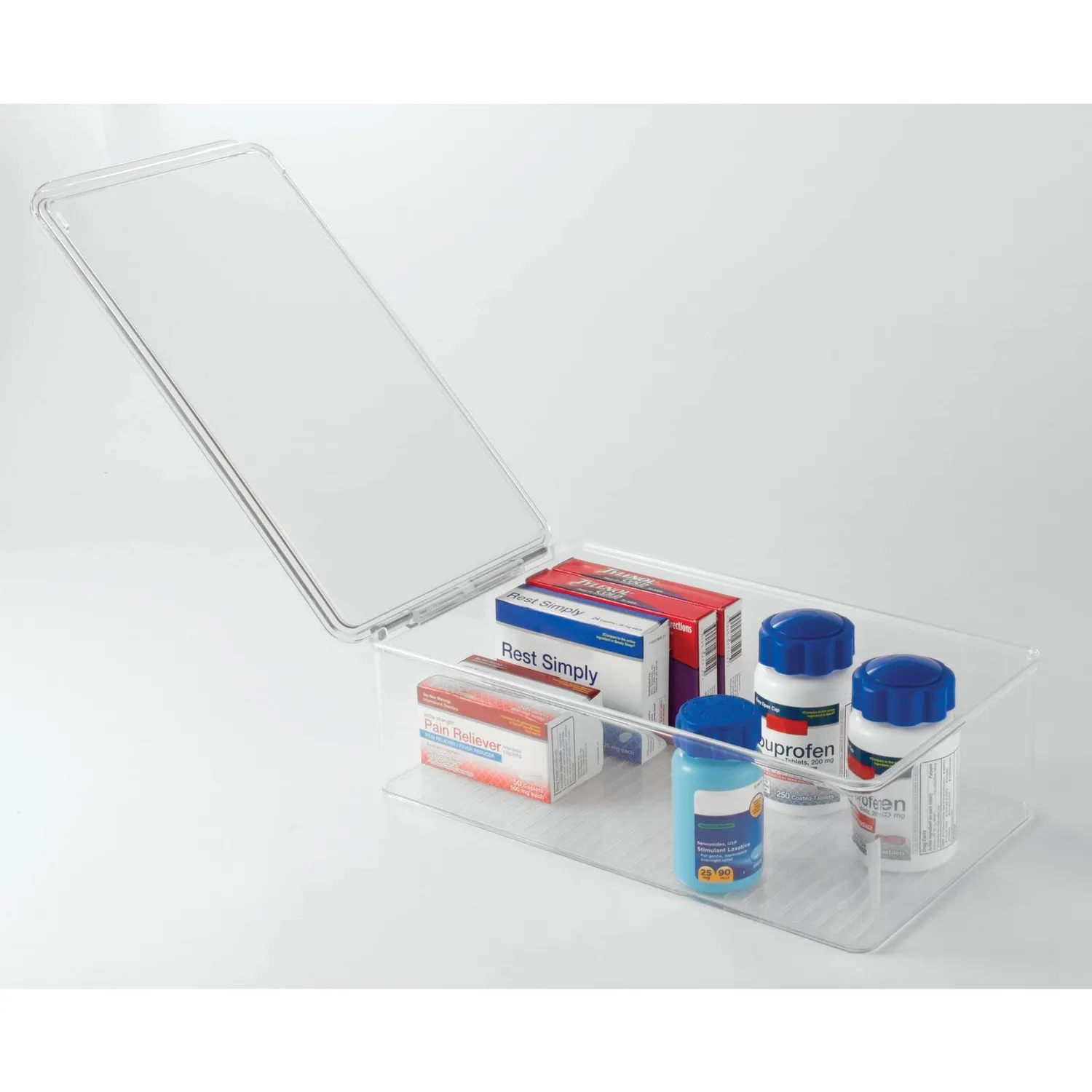 mDesign Aufbewahrungsbox Deckel Kunststoffbox 4er-Set