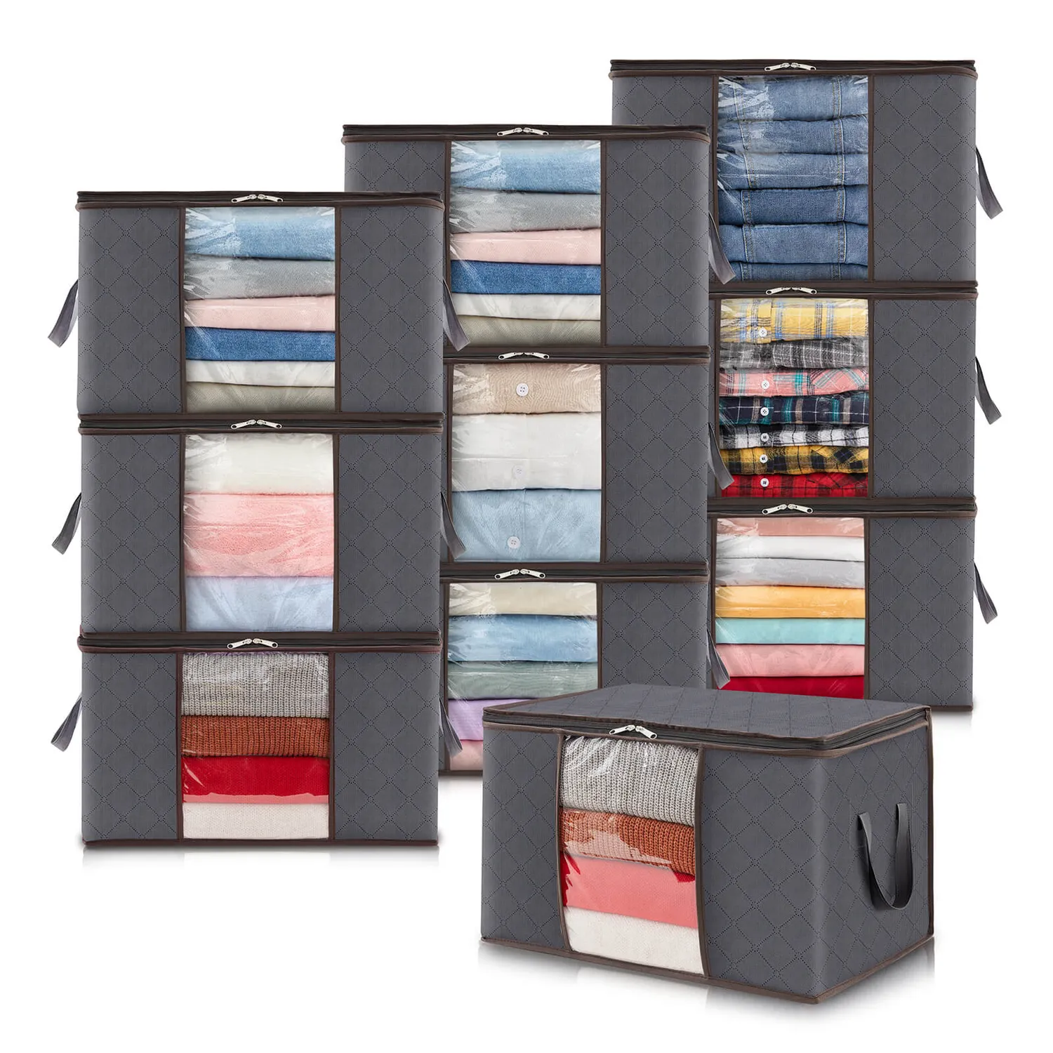 Lifewit Kleider Aufbewahrungstasche 90L 3er-Pack Vlies