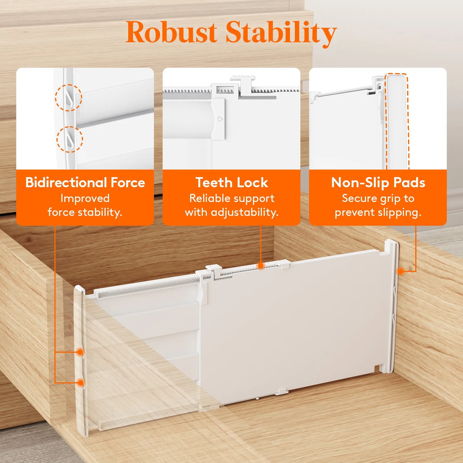 Lifewit Schubladenteiler verstellbar 20cm 4er Set