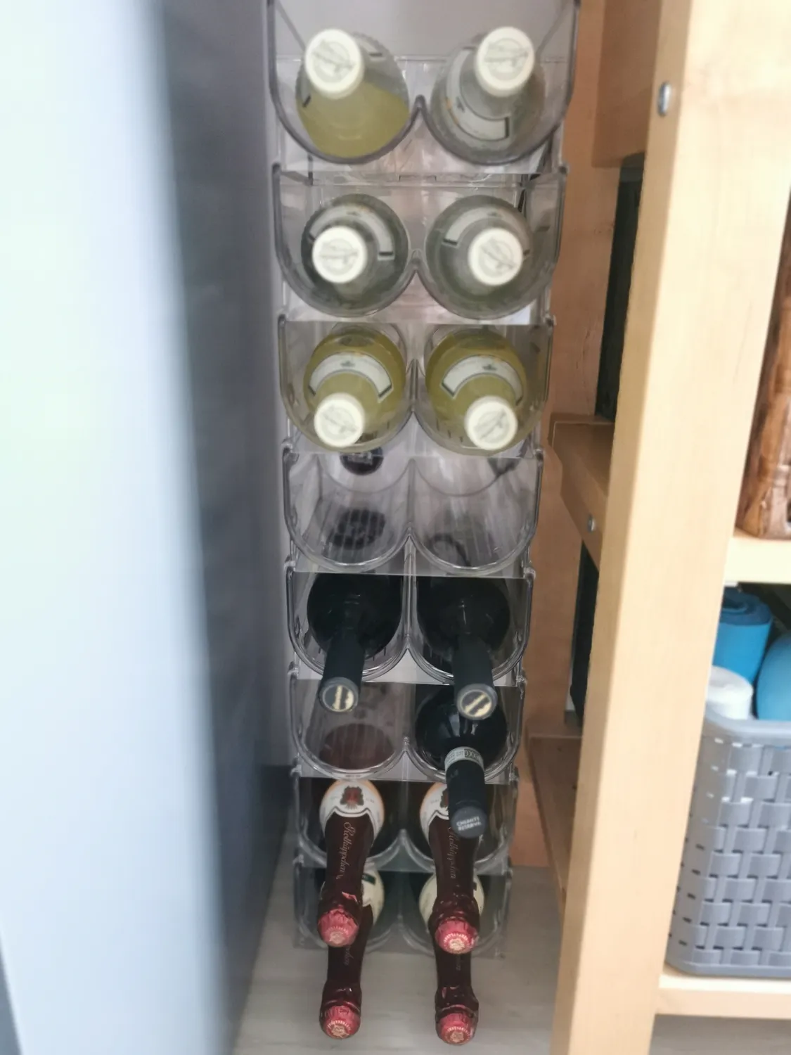 M Design Weinständer Flaschenhalter 8 Flaschen transparent